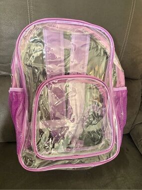 Clear Purple Backpack - Brand